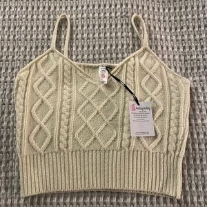 Cropped knit sweater NWT